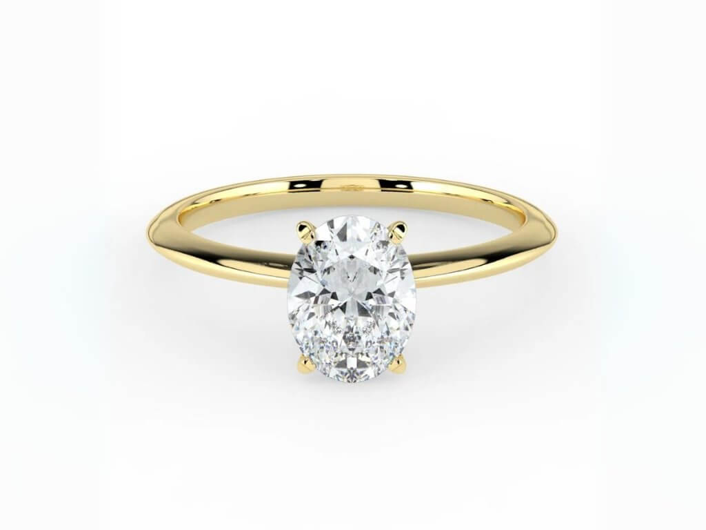 Ovaali timanttisormus