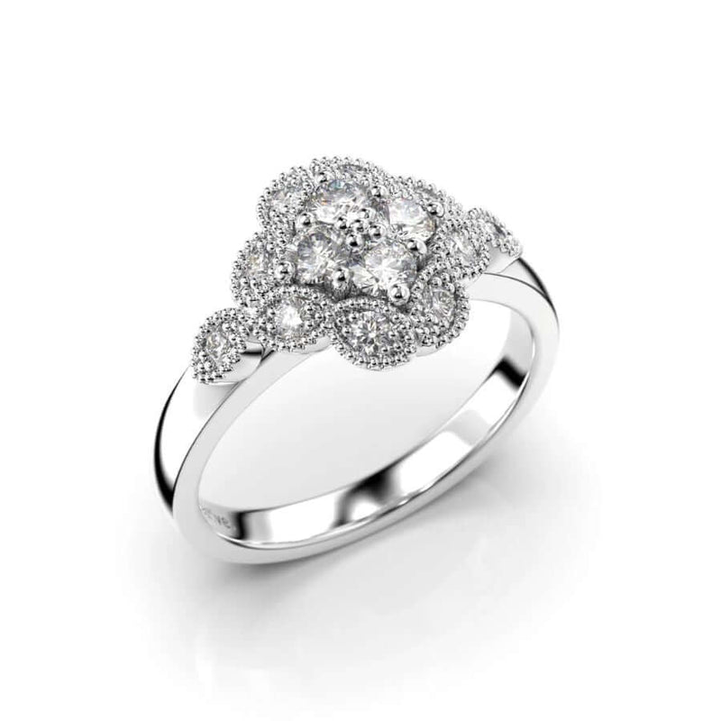 Festive Lotus timanttisormus 524-045