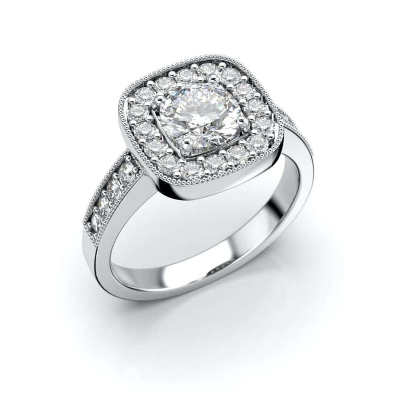 Festive Carolina timanttisormus 514-126 safiiri valkokulta