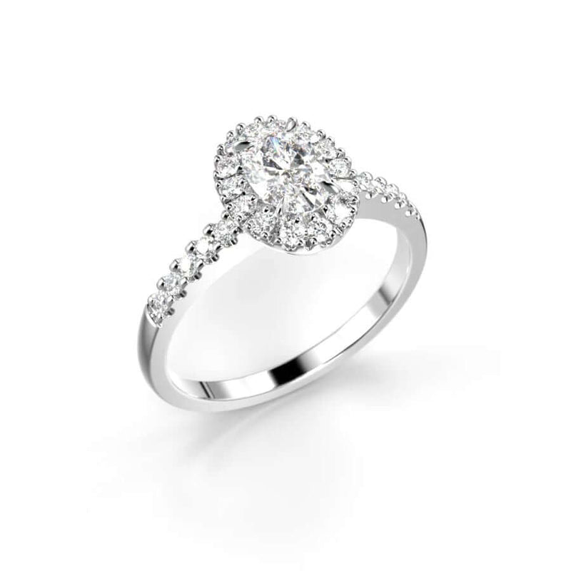 Festive Selena Halo Timanttisormus 727-074