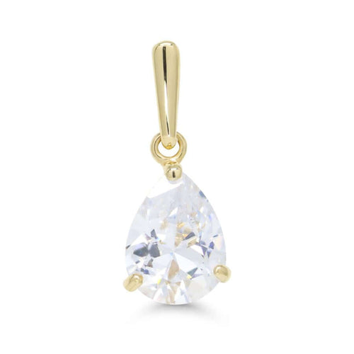 Klassinen Pisara Keltakultariipus Zirkonilla K-P63504Z