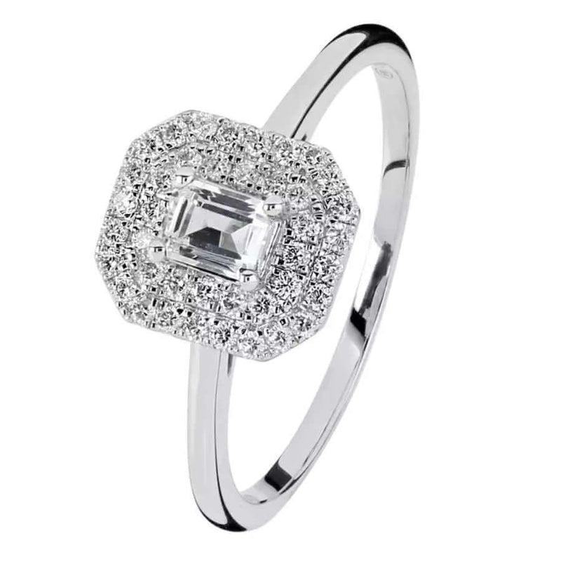 Kohinoor Valkotopaasi Timanttisormus 033-9843VT