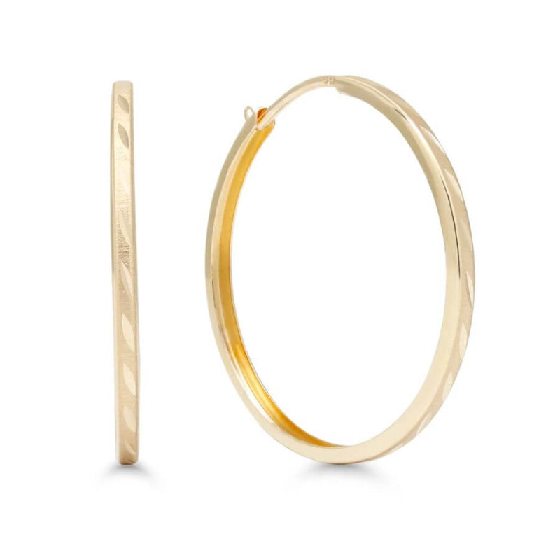 Kultaiset korvarenkaat 1513FTL (13 mm)