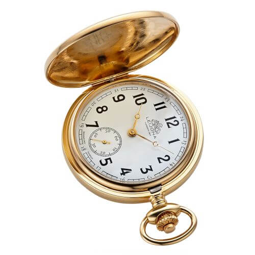 Leijona Pocket Watch taskukello sileä kulta
