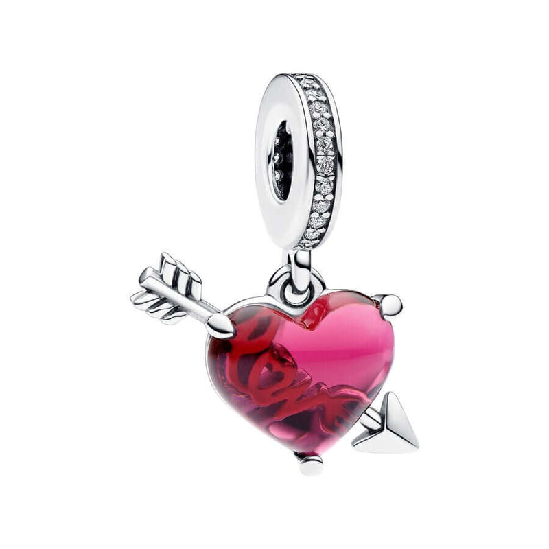 Pandora Muranolasisydän ja nuoli Charm Hela 793085C01