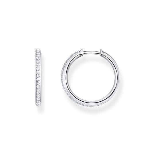 Thomas Sabo Hoop Earrings White Stones Pavé korvakorut CR673-051-14