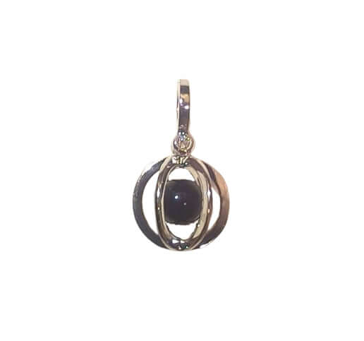 Tillander Valkokultainen Onyx Riipus 006