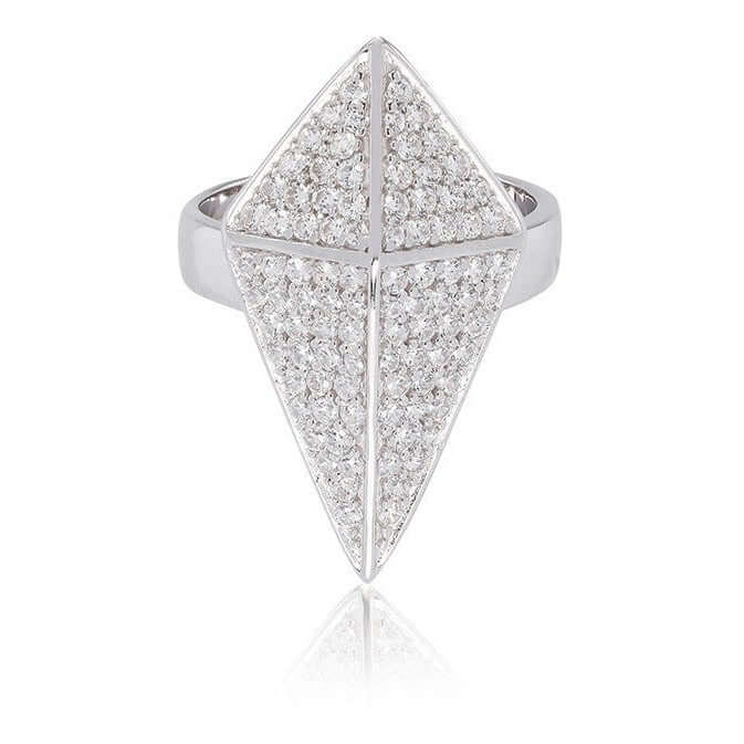 sormus Ring Pedara with white zirconia