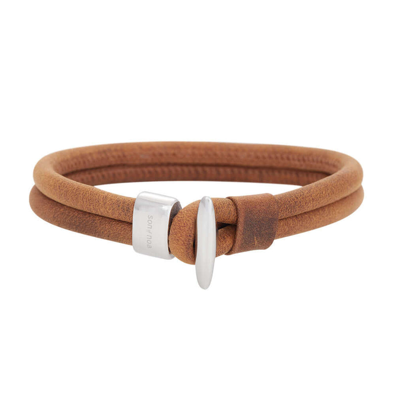 Son of Noa ruskea nahkaranneke 897 007-brown