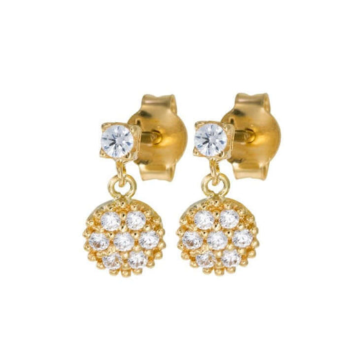 Kultaiset korvakorut zirkoneilla