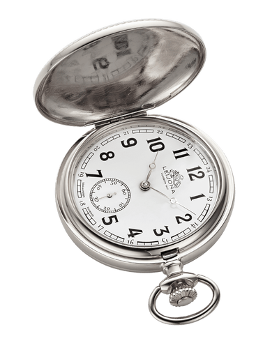 Leijona Pocket Watch teräs vaakuna 5532-42