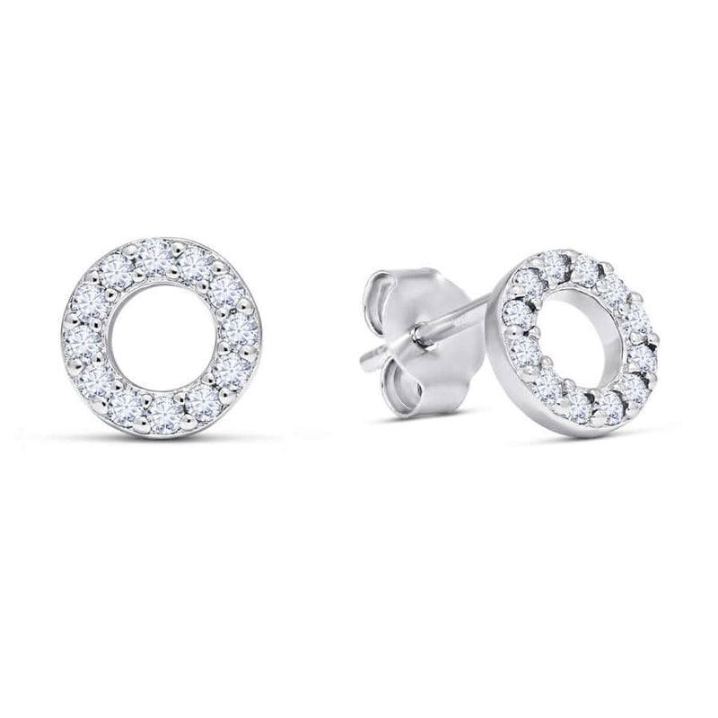 Hopeakorvakoru zirkoneilla e-2247z