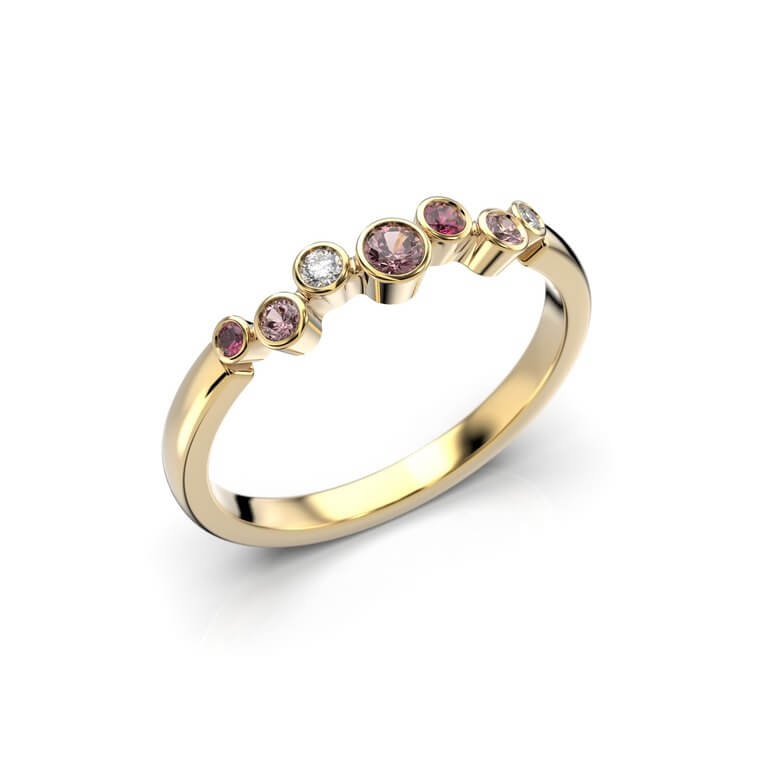 Festive Drop Pink Timanttisormus 644-015P