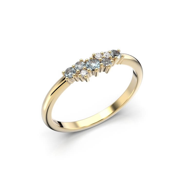 Festive Nadja Blue Timanttisormus