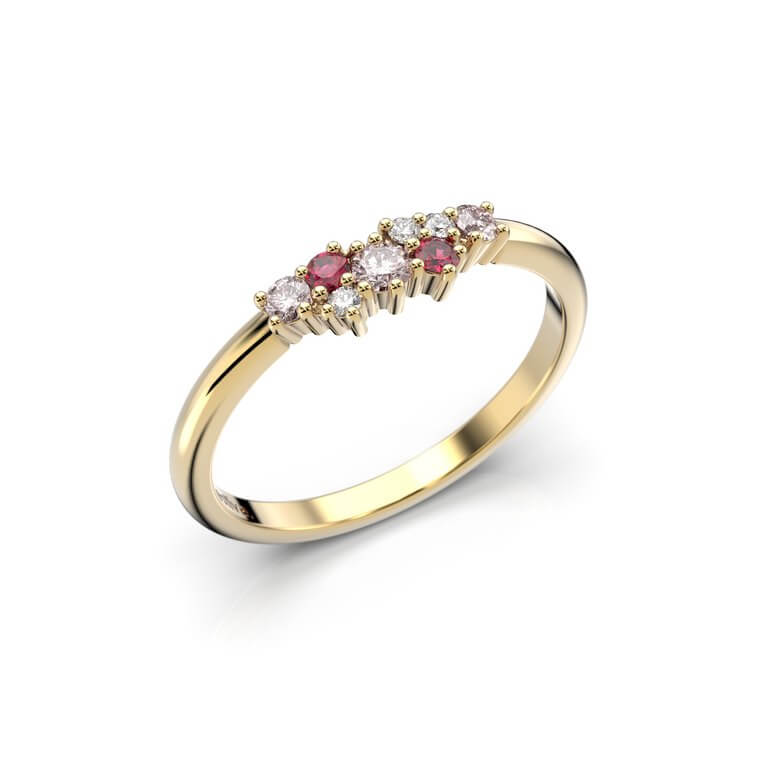 Festive Nadja Pink Timanttisormus 650-018P