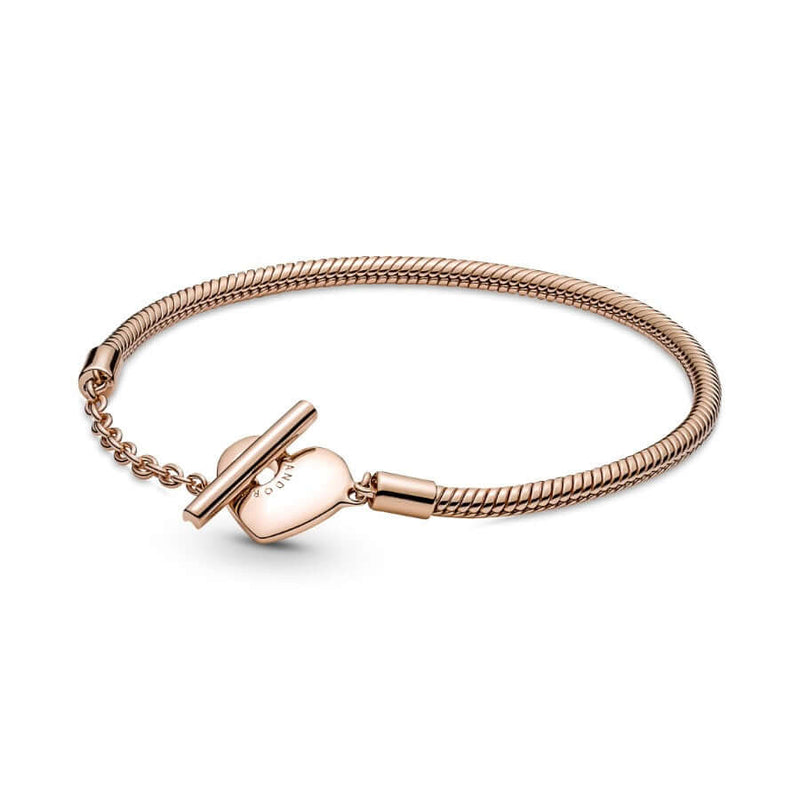 Pandora Moments Heart T-Bar Snake Chain rannekoru