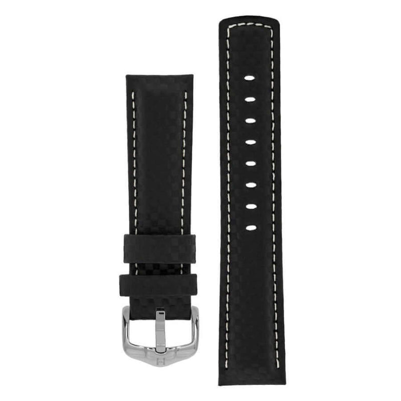 Hirsch Carbon musta kellon ranneke