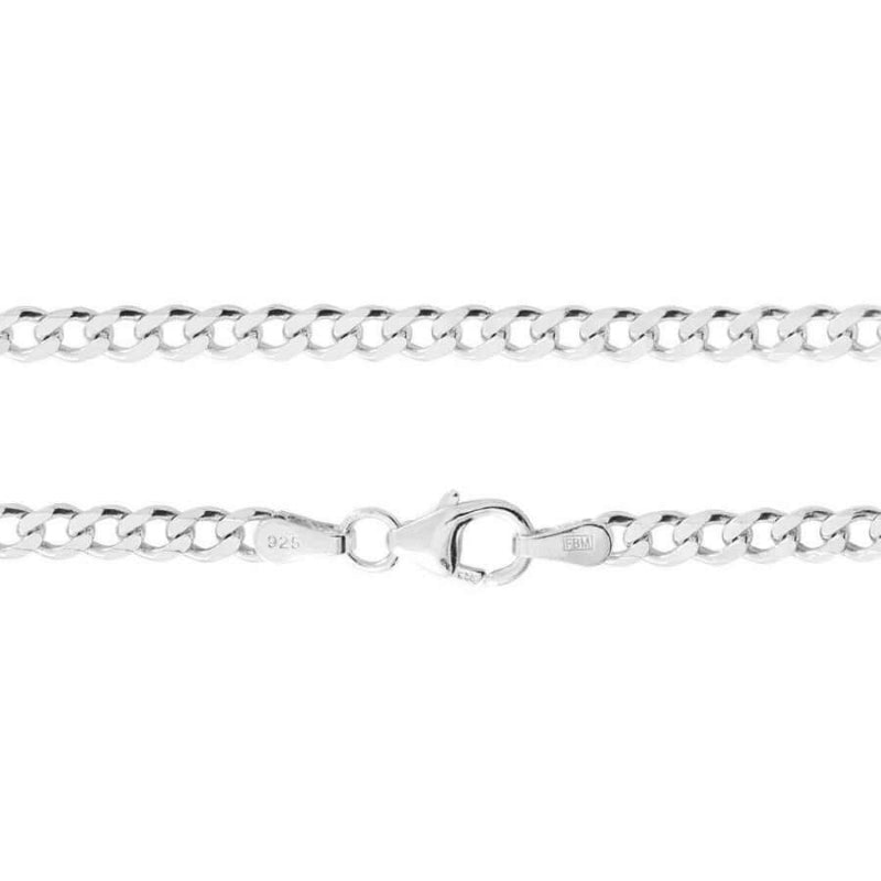 Hopeinen panssarikaulaketju 3 mm KD100