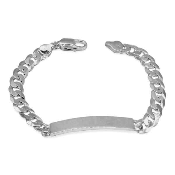 Hopeinen ranneketju laatalla (10,3 mm / 23 cm)
