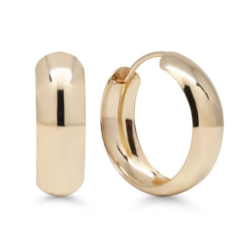 Kullatut hopea korvarenkaat (16 mm) 175K