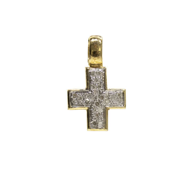 Kultainen Timanttiristi 0,12ct