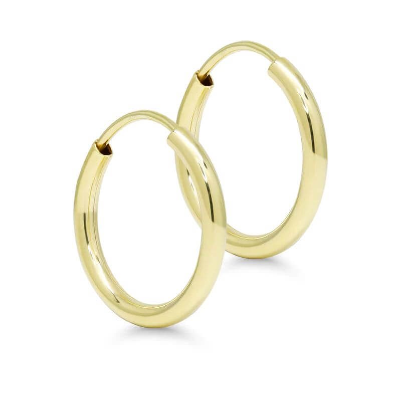 Kultaiset korvarenkaat 14mm