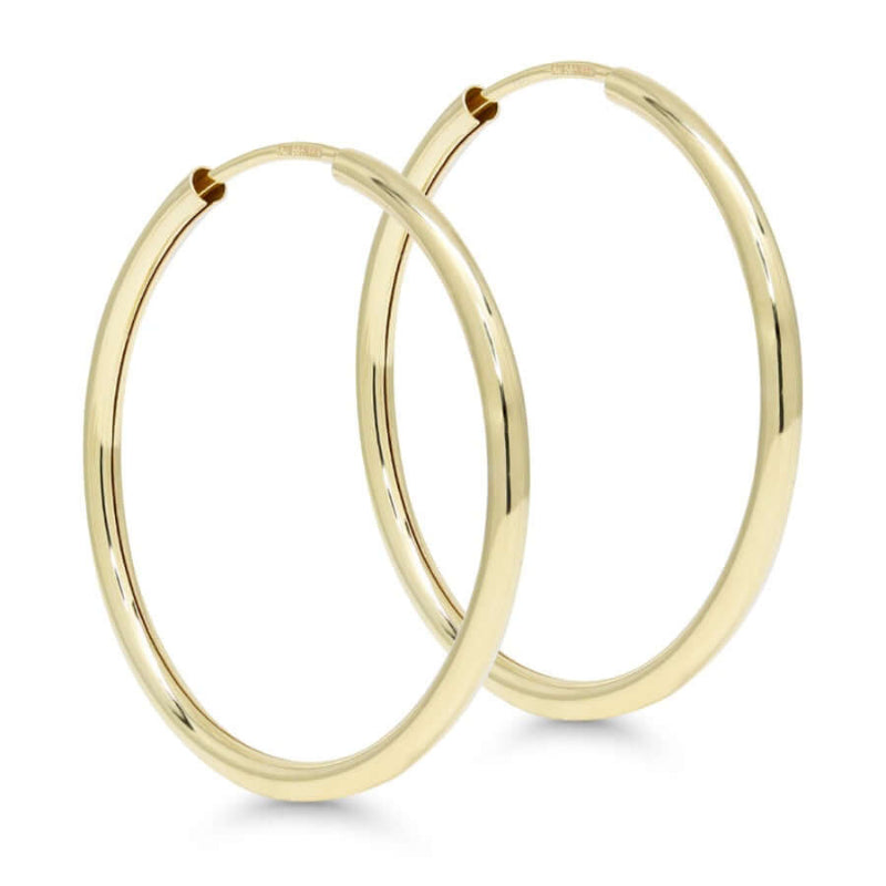 Kultaiset korvarenkaat (30mm) KK-PR-2x30mm