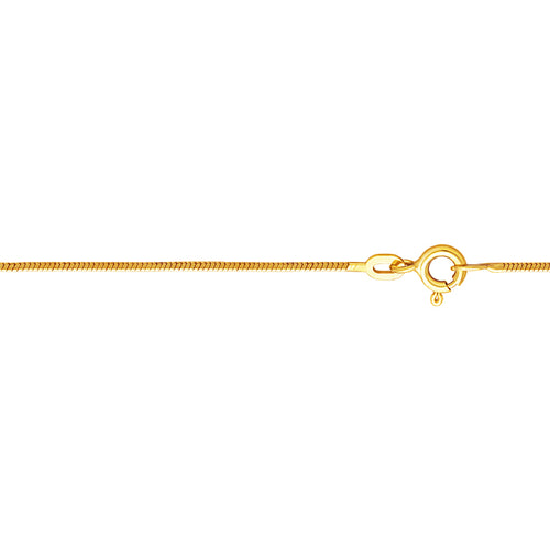 Kultainen timanttileikattu käärmeketju (1 mm / 43,5 cm)