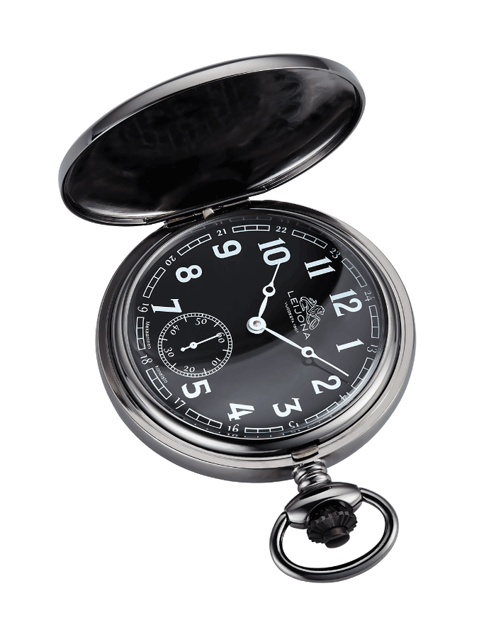 Leijona Pocket Watch taskukello Black edition 5533-41