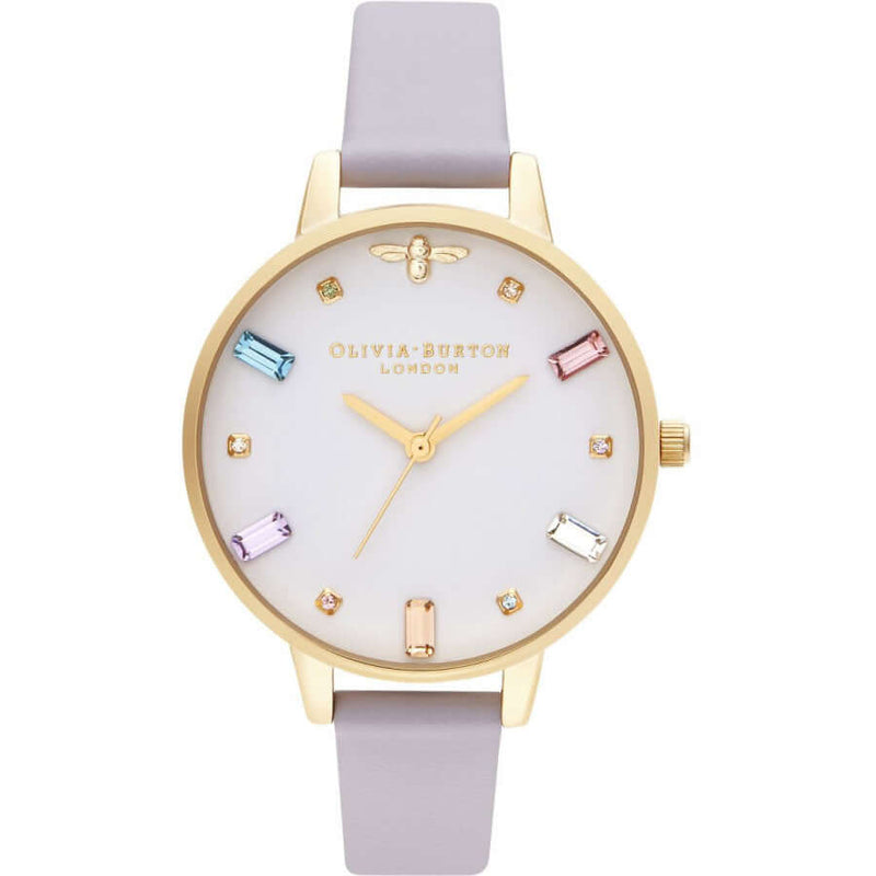 Olivia Burton Rainbow Bee Demi Parma Violet & Gold OB16RB11