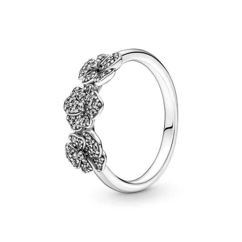 Pandora Stackable Triple Pansy Flower sormus 190786C01