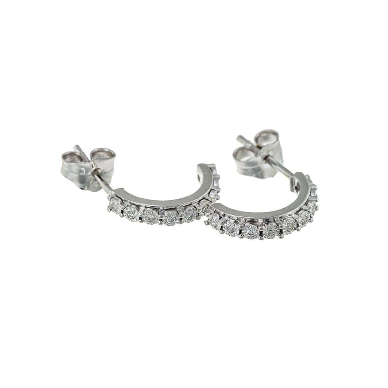 Posh Diamonds valkokultaiset timanttikorvakorut KT68