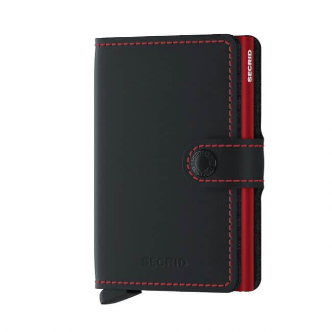 Secrid Miniwallet Matte Black & Red lompakko