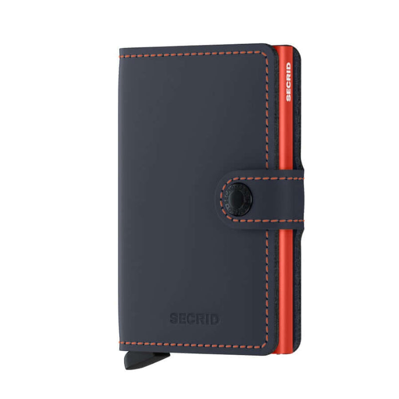 Secrid Miniwallet Matte Night Blue Orange Lompakko
