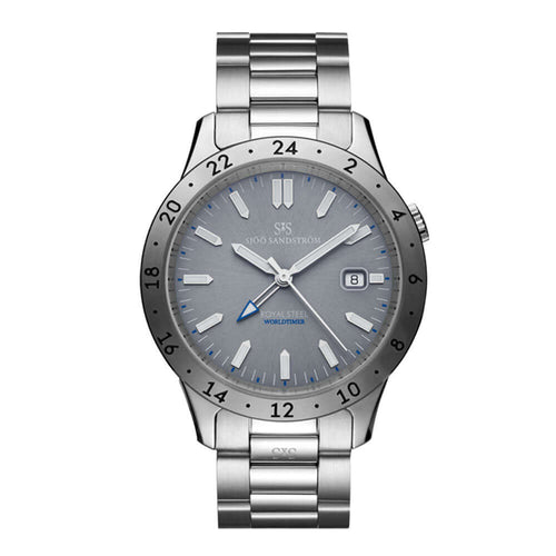 Sjöö Sandström Royal Steel Worldtimer 41 mm 020036