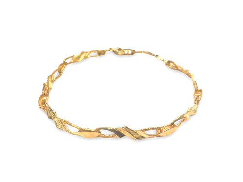 Tammi Jewellery Kultaranneketju koristeellisilla laatoilla