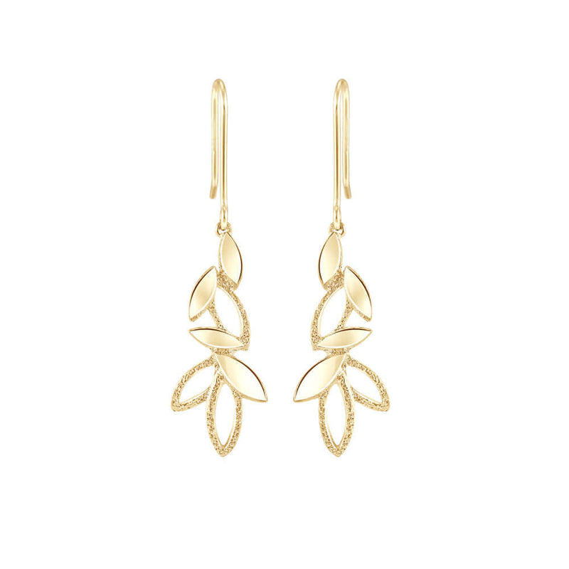Tammi Jewellery Kultaiset Sademetsä Korvakorut Koukulla G8281