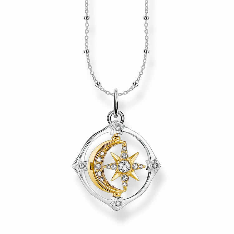 Thomas Sabo Moveable Moon & Star compass kaulakoru