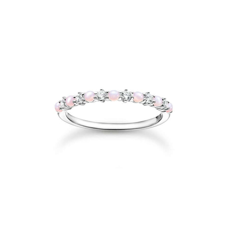 Thomas Sabo Pink And White Stones Sormus TR2343-166-7