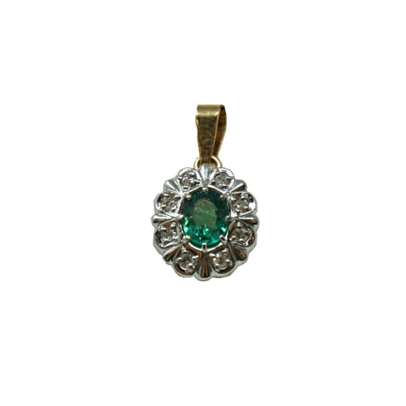 Timanttiriipus smaragdilla 0,08ct