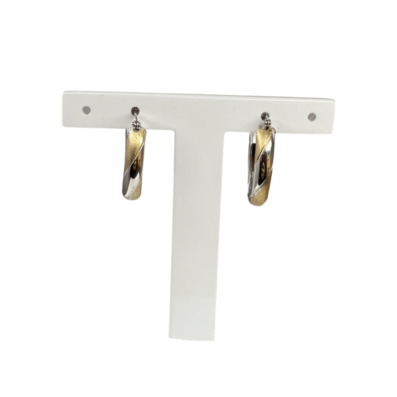 Valkokultaiset korvarenkaat 16x13mm