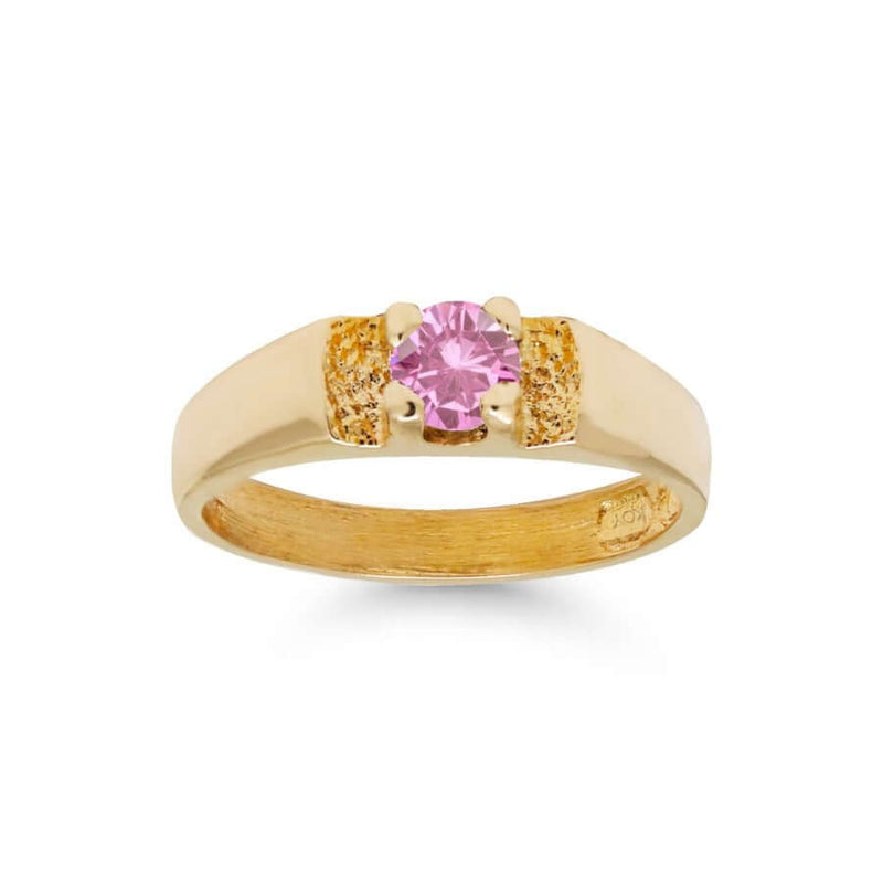 Kastesormus pinkillä kivellä 6003pink