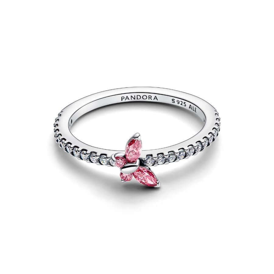 Pandora Pinkki Perhonen Sormus 194269C02