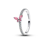 Pandora Pinkki Perhonen Sormus 194269C02