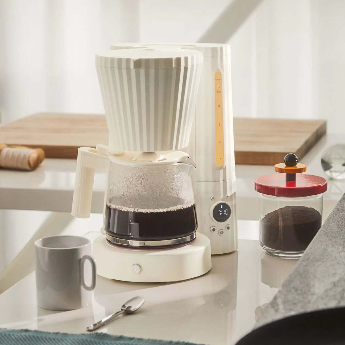 ALESSI PLISSÉ kahvinkeitin valkoinen MDL14 W
