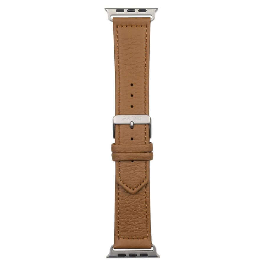 Aarni Hirvennahkainen Apple Watch ranneke konjakki