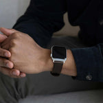 Aarni Hirvennahkainen Apple Watch ranneke tummanruskea