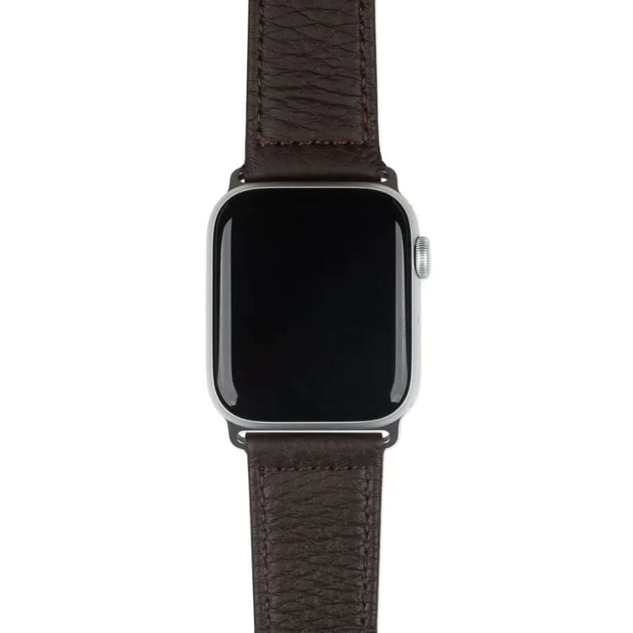 Aarni Hirvennahkainen Apple Watch ranneke tummanruskea