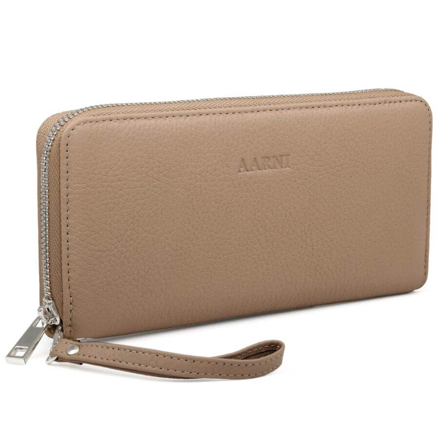 Aarni Hirvennahkainen Clutch Lompakko Hiekka