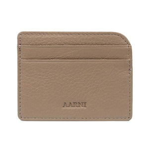 Aarni Hirvennahkainen Korttikotelo Hiekka